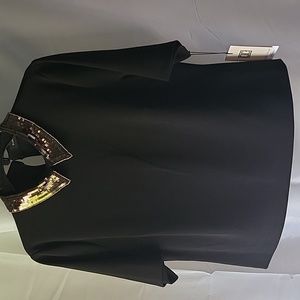 Ivanka trump formal blouse size medium with detail collar.